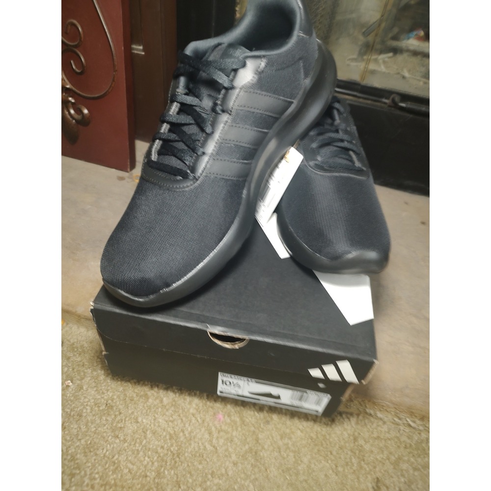 Adidas Lite Racer 3.0 Mens Running Shoes Core Black Carbon GW7954 Size 10.5 NEW